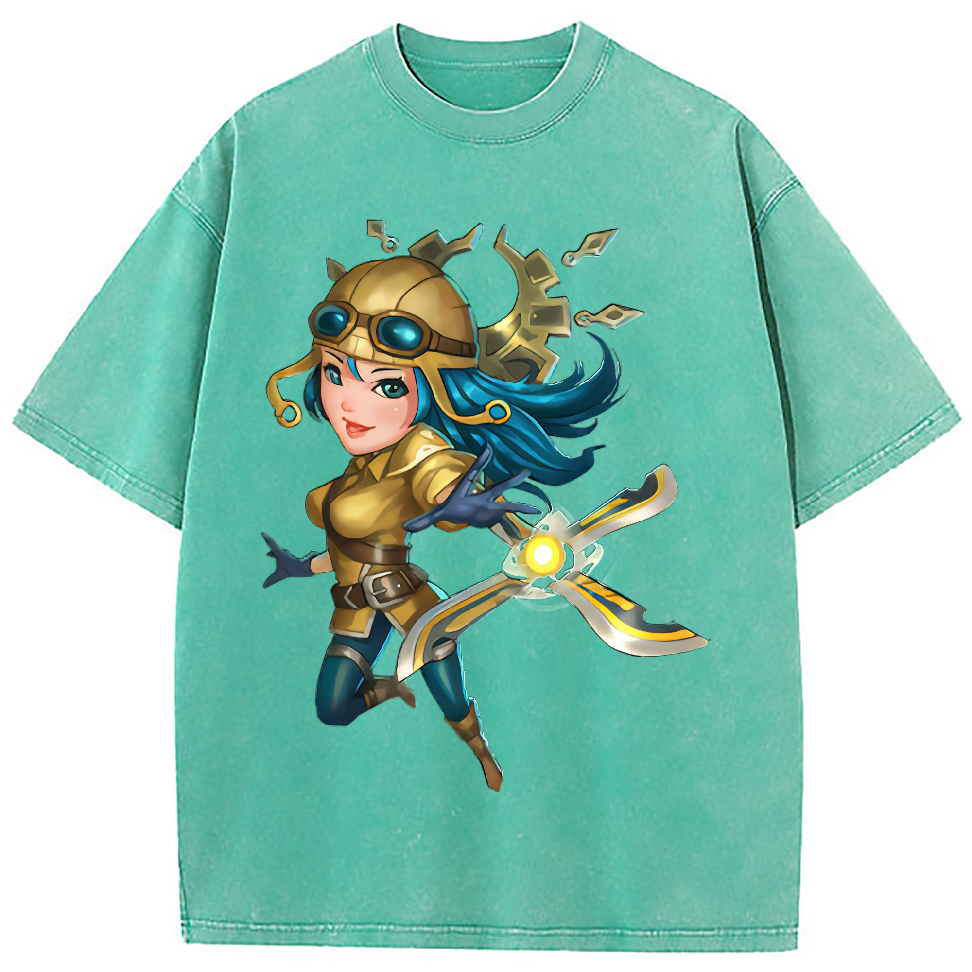 （画像用） リーグ・オブ・レジェンド League of Legends LOL 綿100% ヴィンテージ風 半袖Tシャツ（フロントプリント）